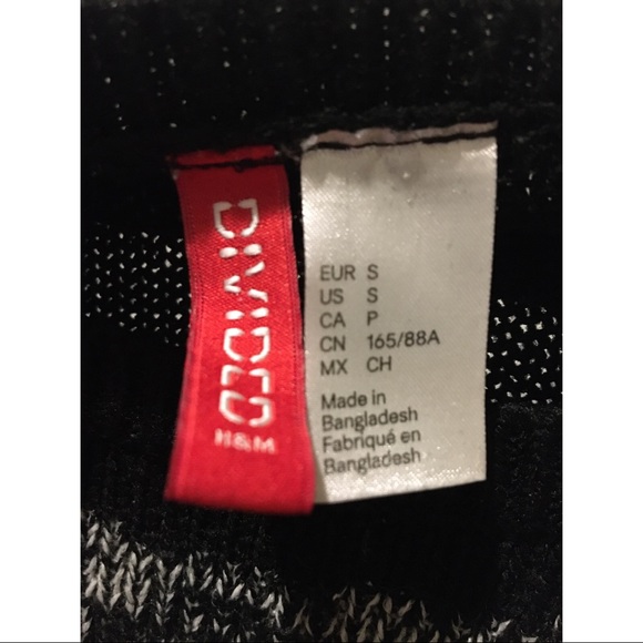H&M Knit Black & White Striped Sweater - Picture 3 of 4